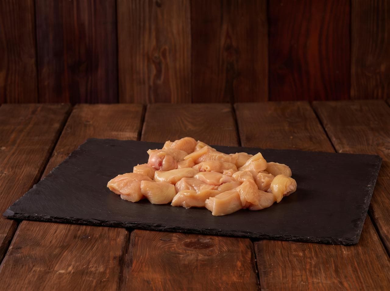 Mezzo petto di pollo a spezzatino